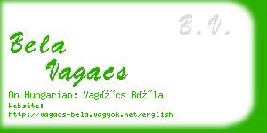 bela vagacs business card
